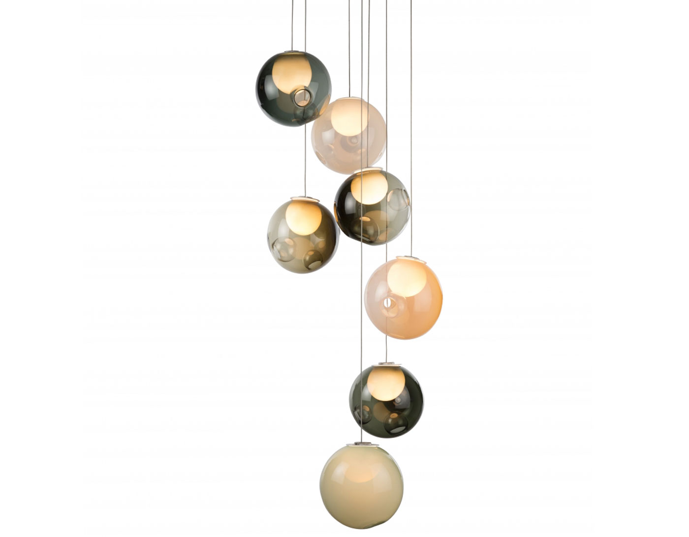 bocci 28.7 random seven pendant chandelier