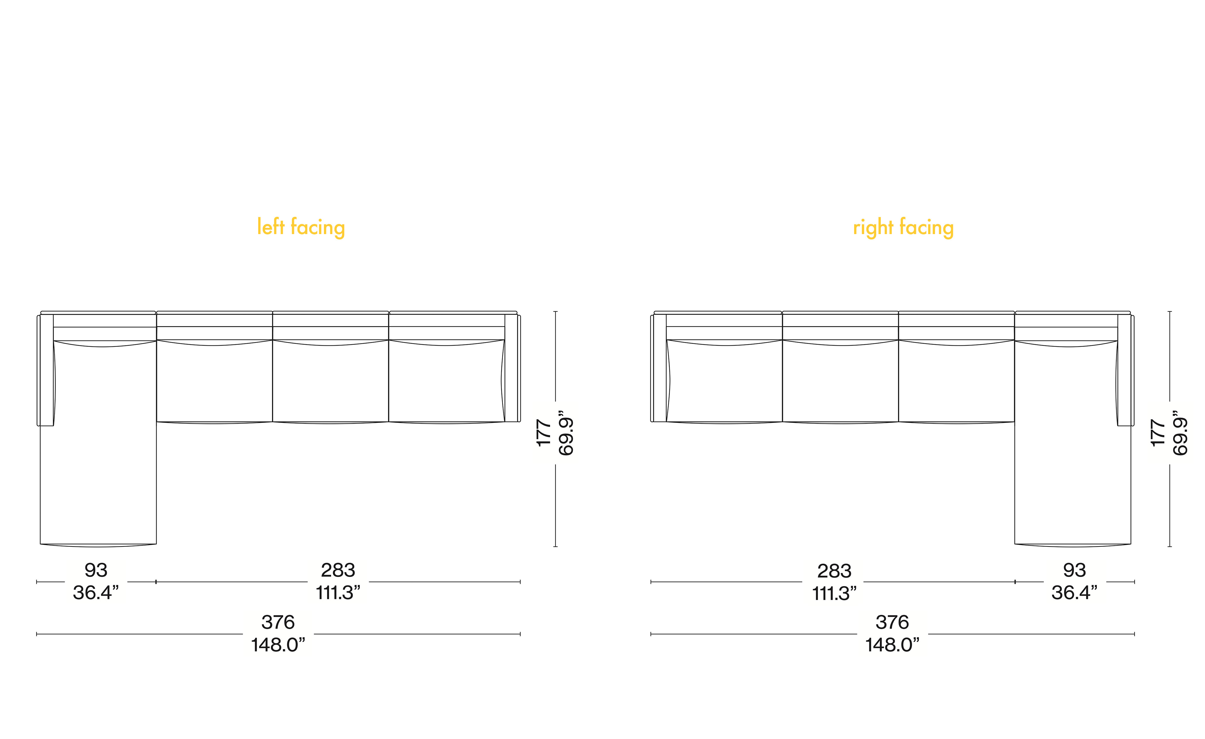 8 Sofa with Chaise Longue
