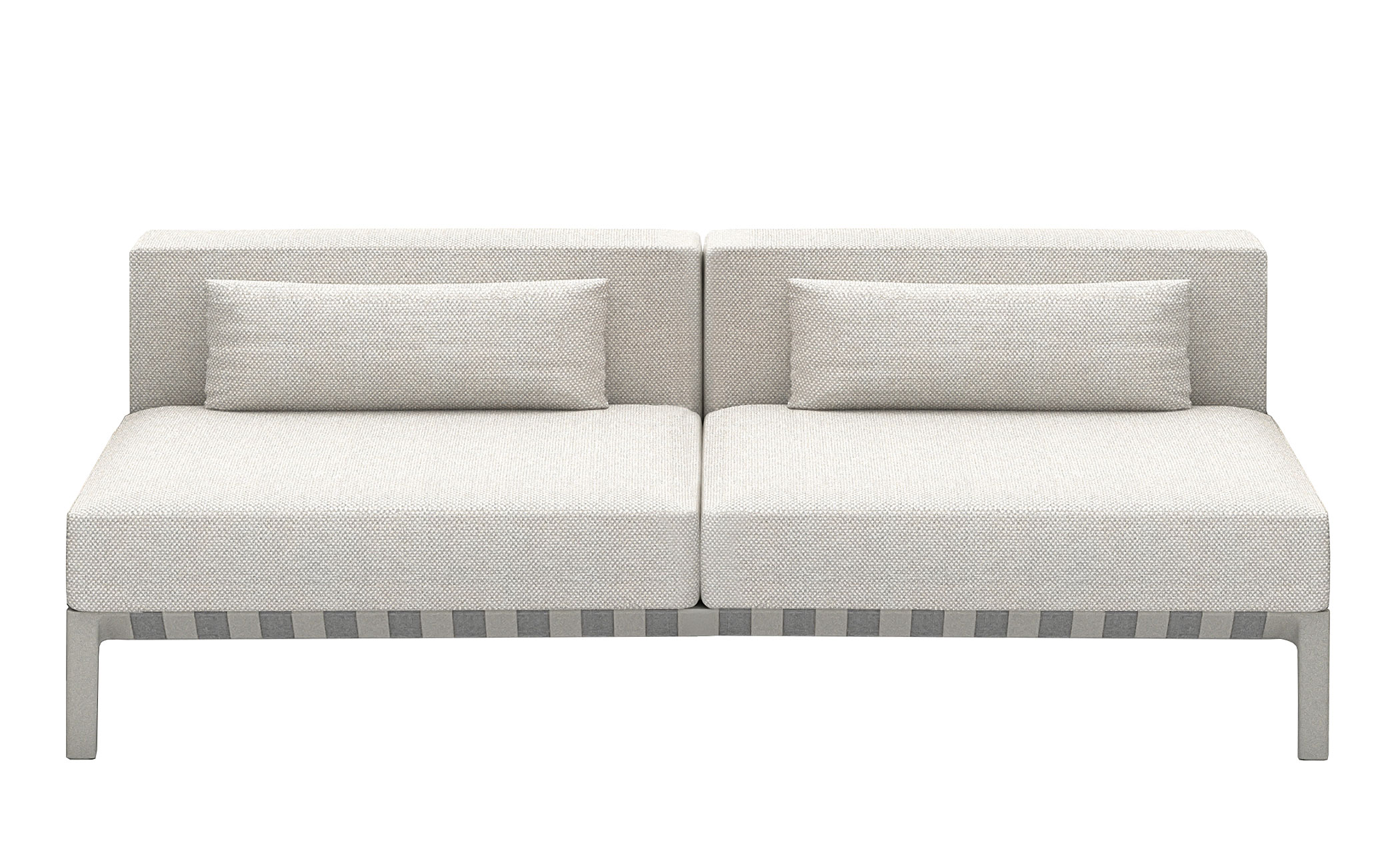 able outdoor 76 inch armless sofa