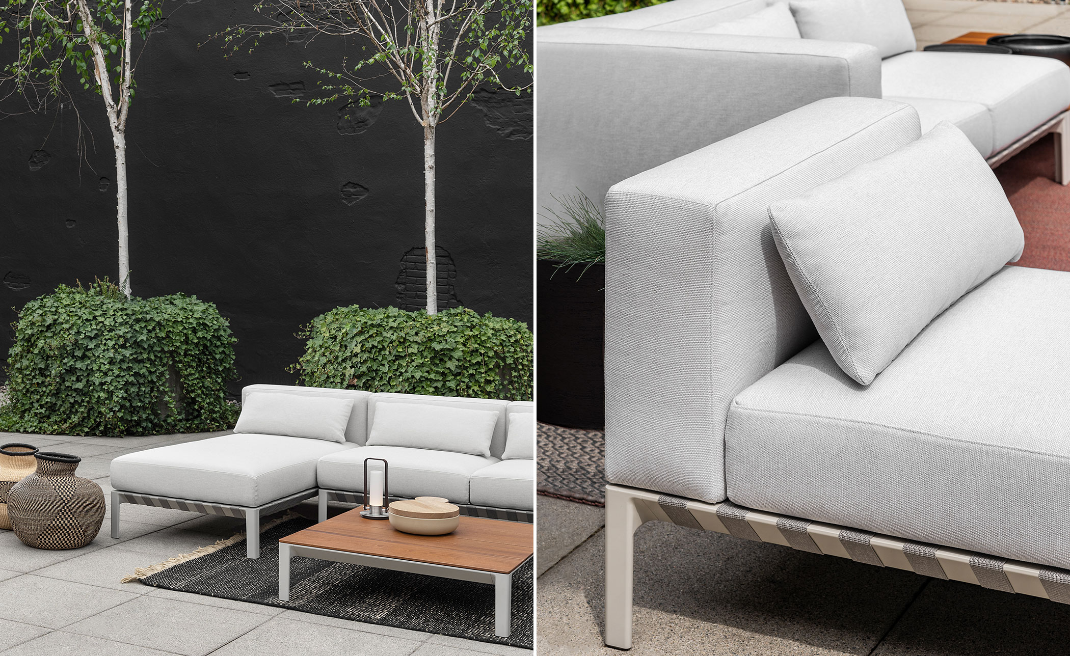 able outdoor 92 inch sofa with arms