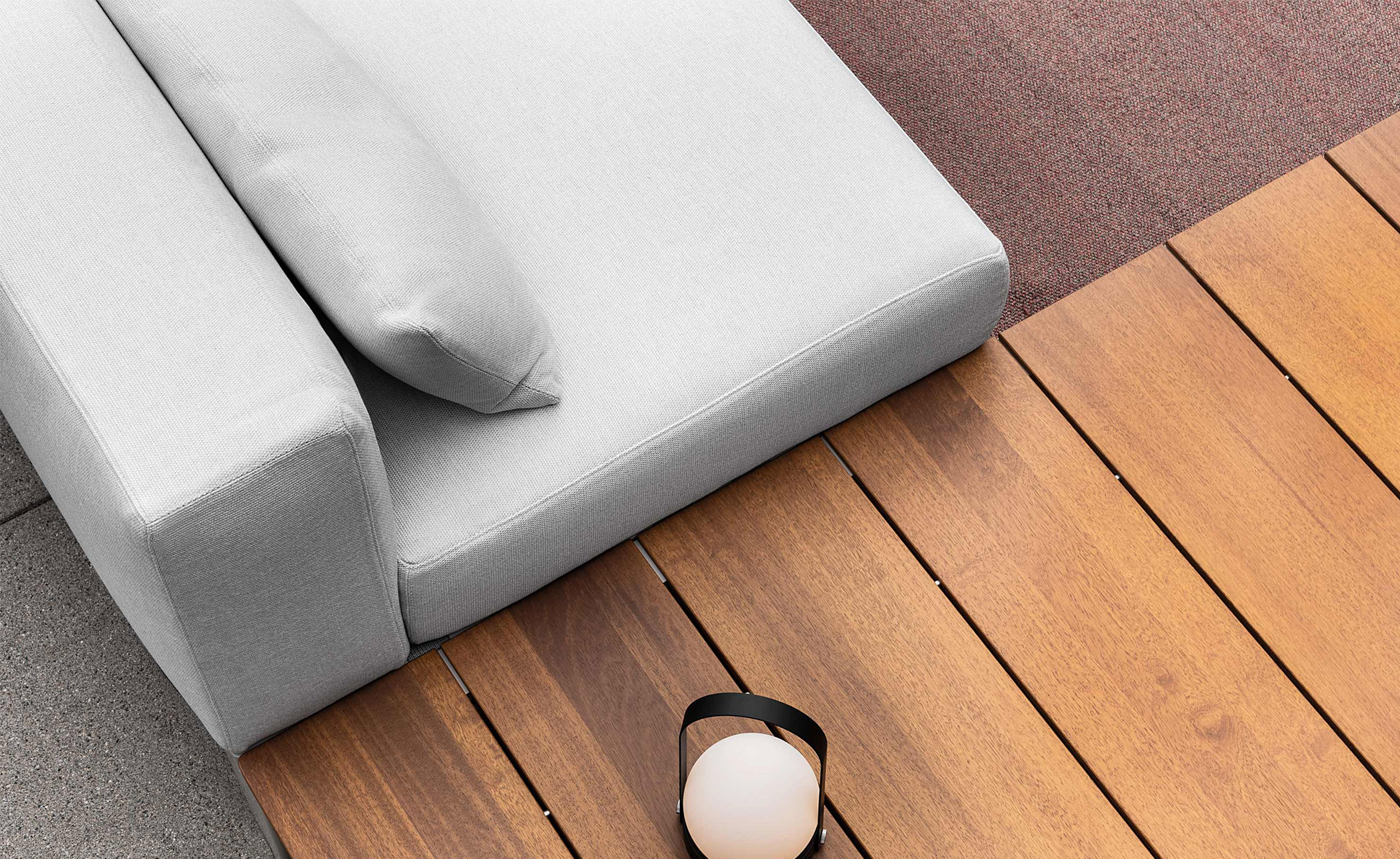 able outdoor 92 inch sofa with arms