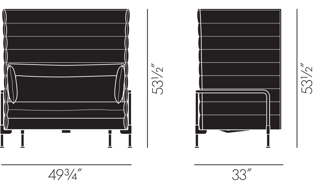 alcove highback love seat