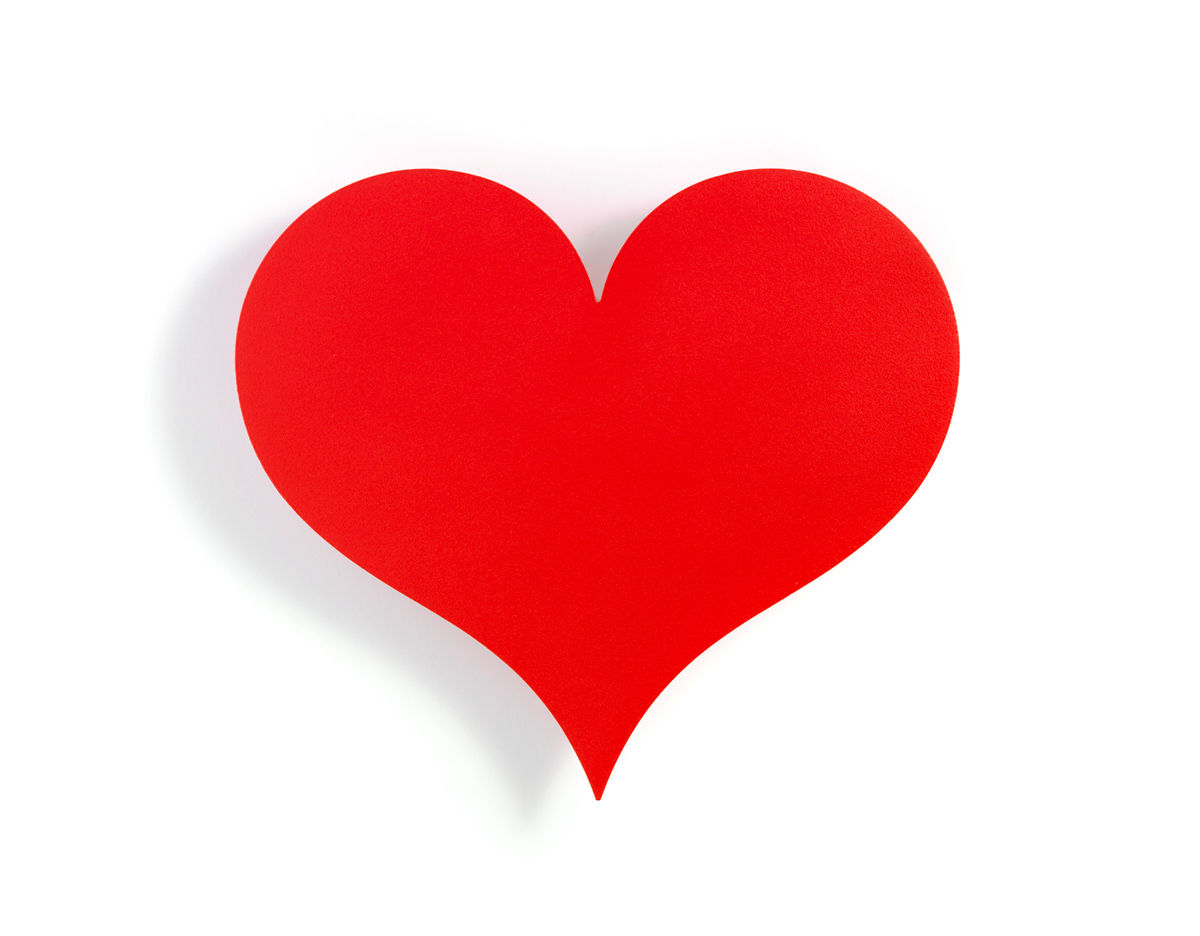 alexander girard metal wall relief little red heart