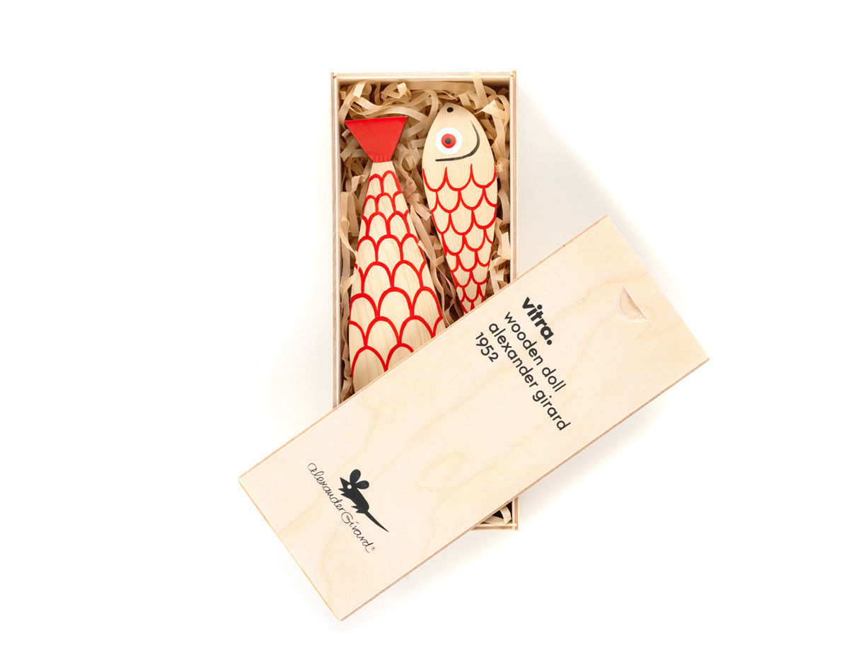 alexander girard mother fish & child wooden doll
