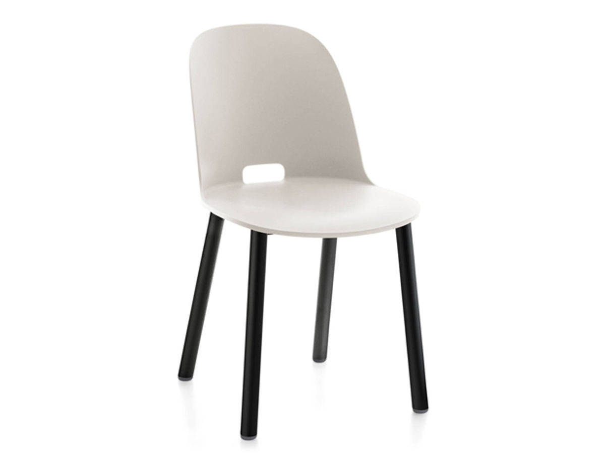 alfi high back chair with aluminum base