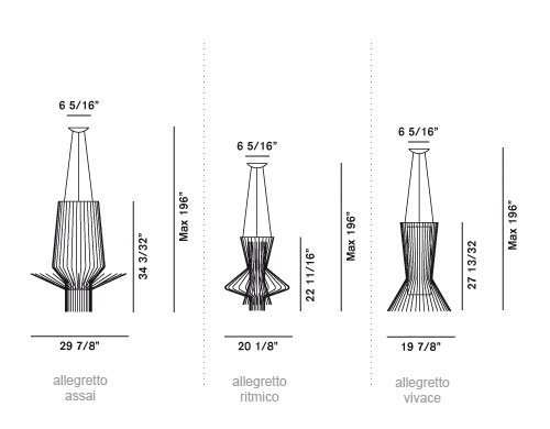 allegretto suspension lamps