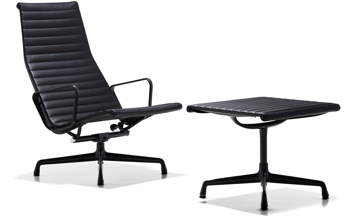 eames&reg; aluminum group lounge chair & ottoman