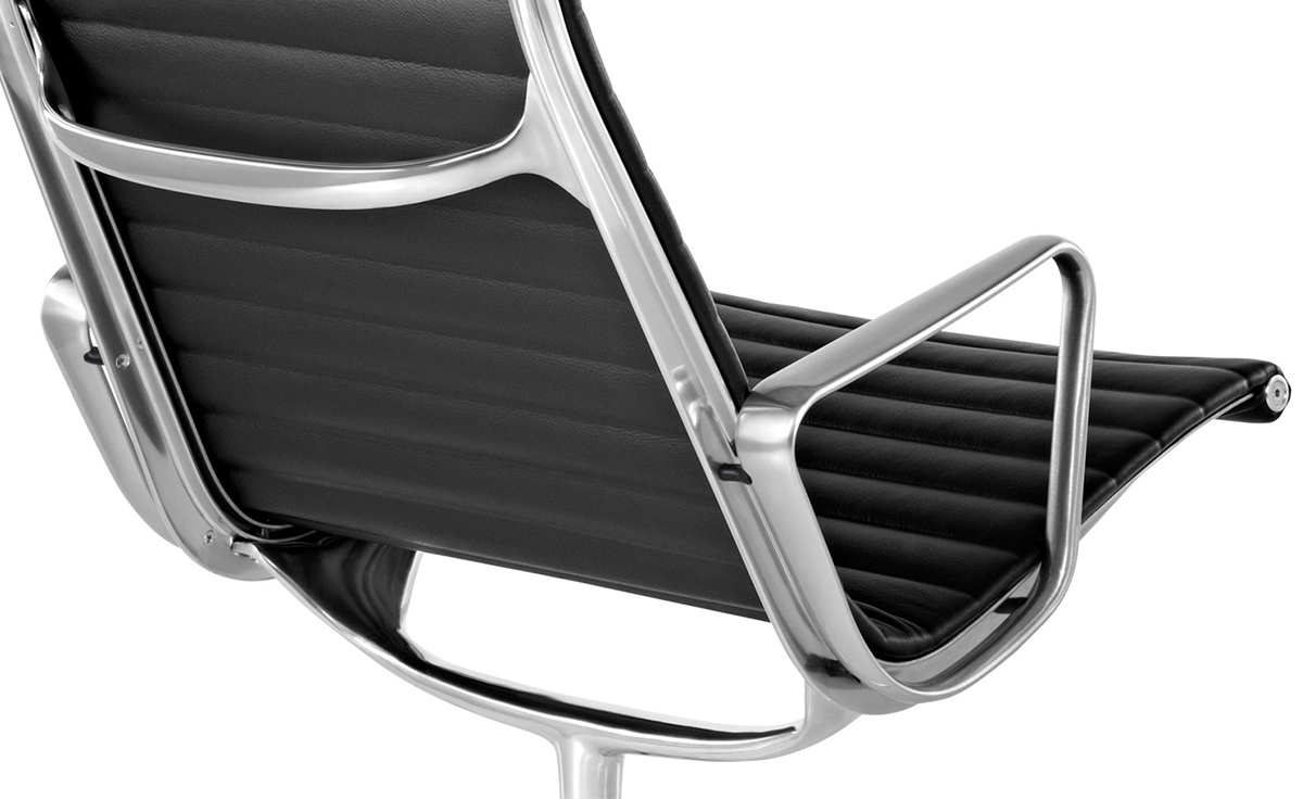 eames&reg; aluminum group lounge chair & ottoman