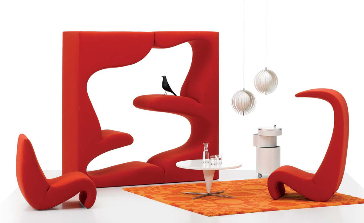 panton amoebe highback chair
