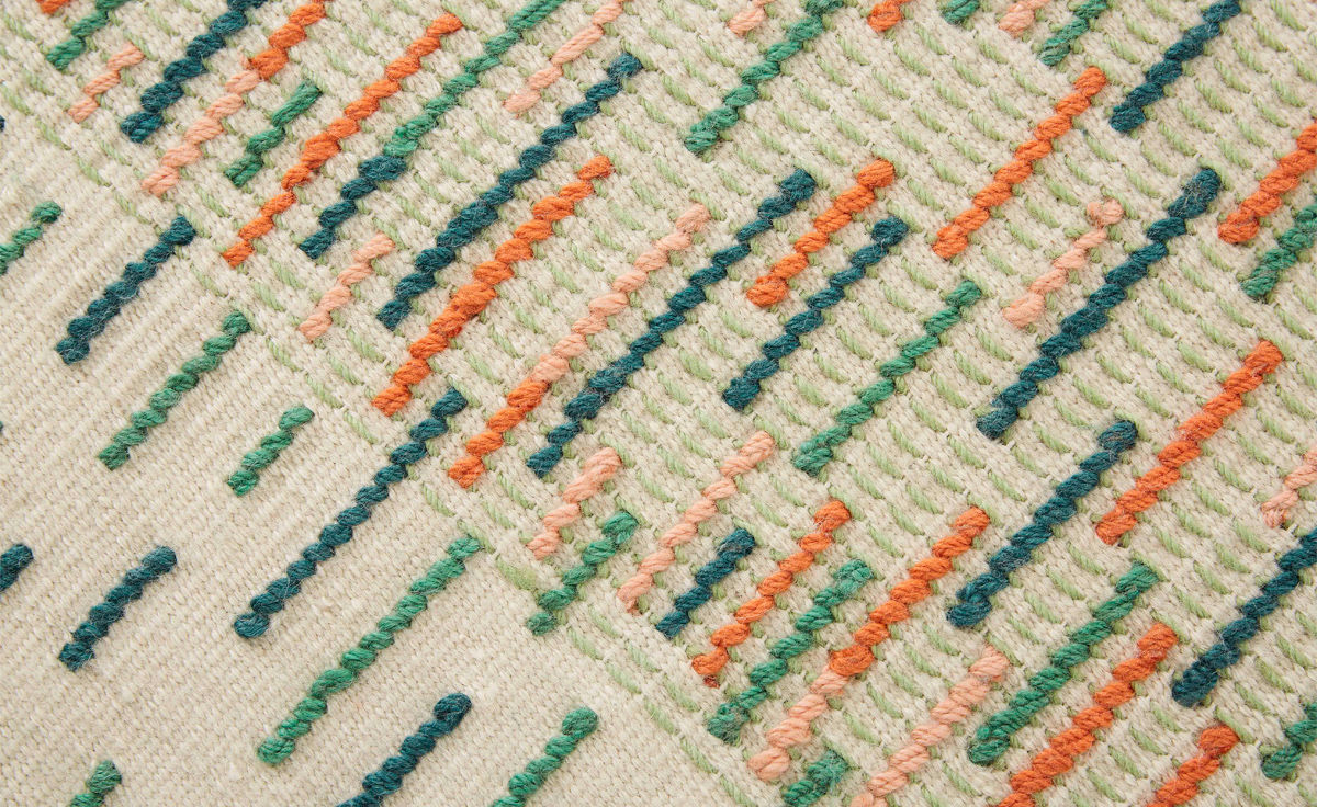 backstitch busy rug
