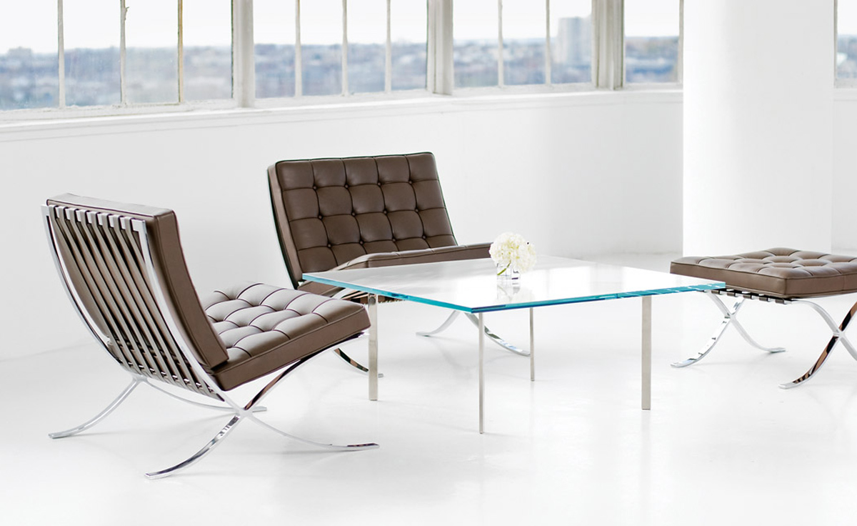 barcelona chair chrome plated