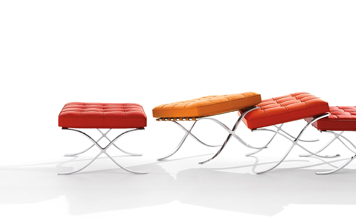 barcelona stool chrome plated