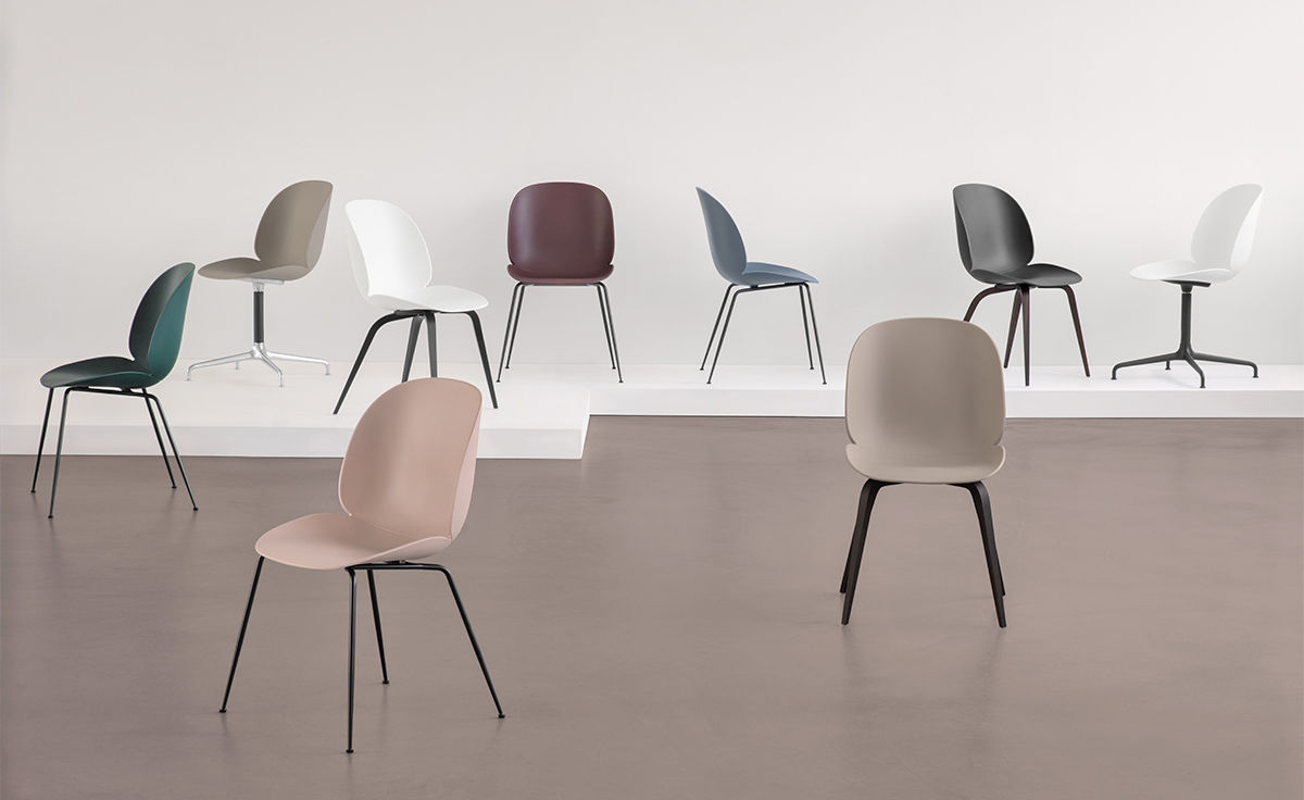 beetle dining chair with wood base