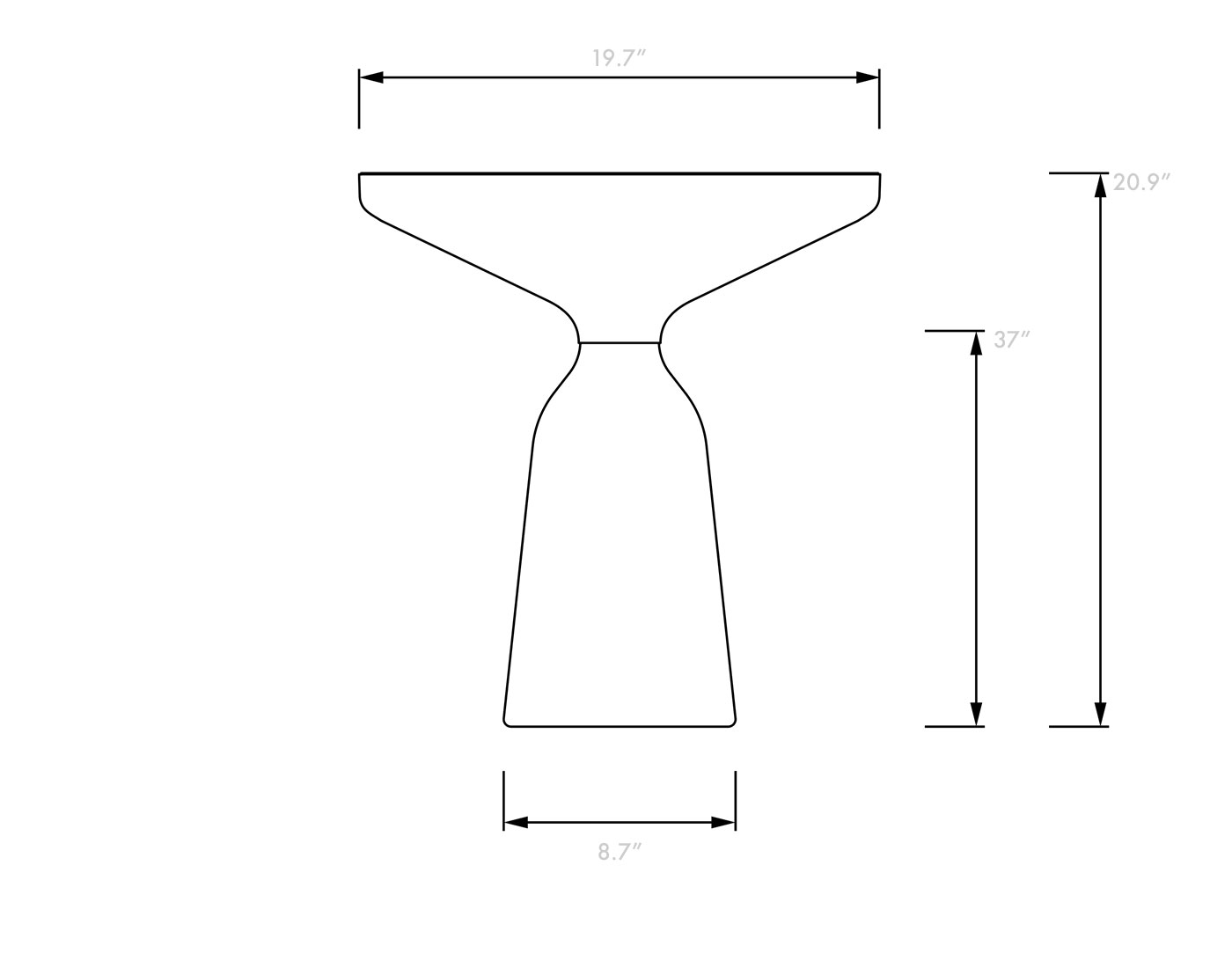 Bell Side Table Copper
