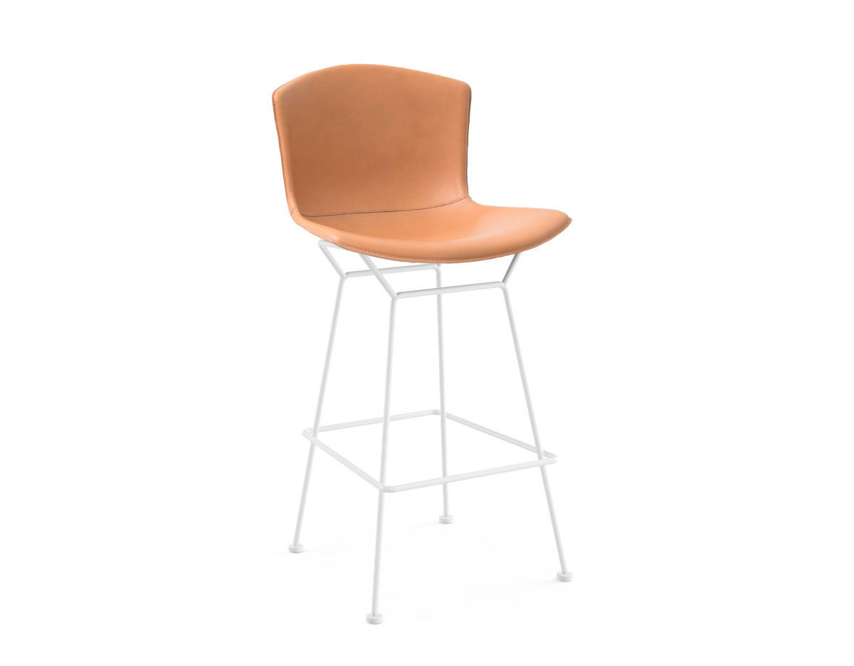 bertoia leather covered stool