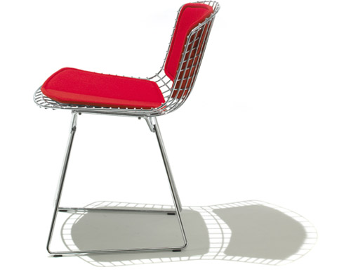 bertoia side chair with back pad & seat cushion