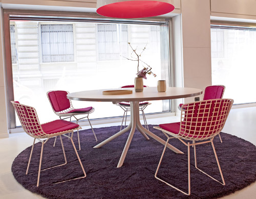 bertoia side chair with back pad & seat cushion