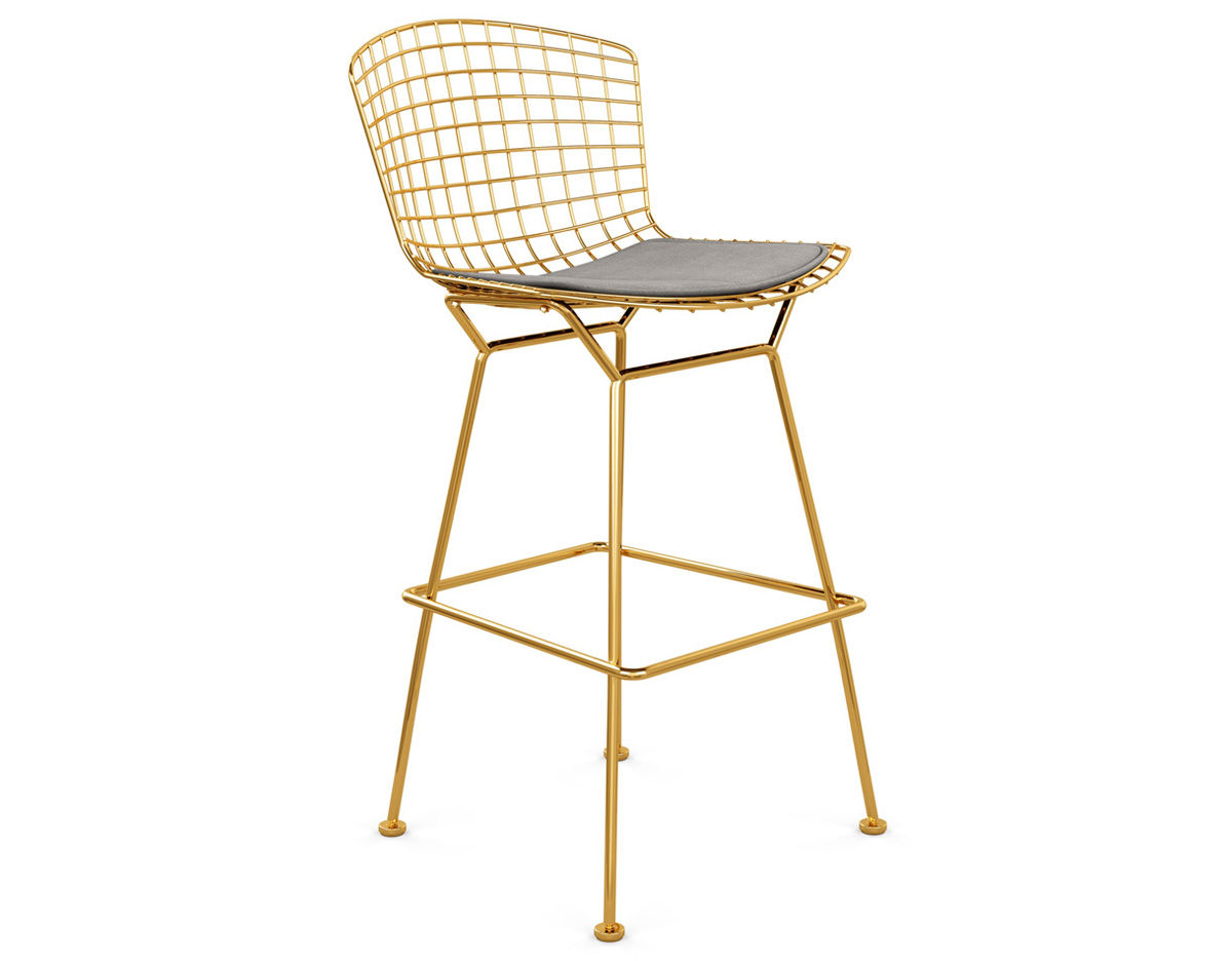 bertoia stool with seat cushion