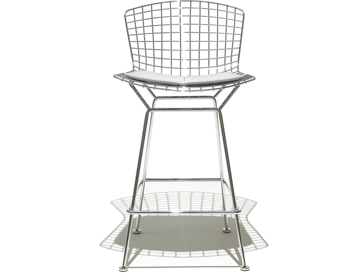 bertoia stool with seat cushion
