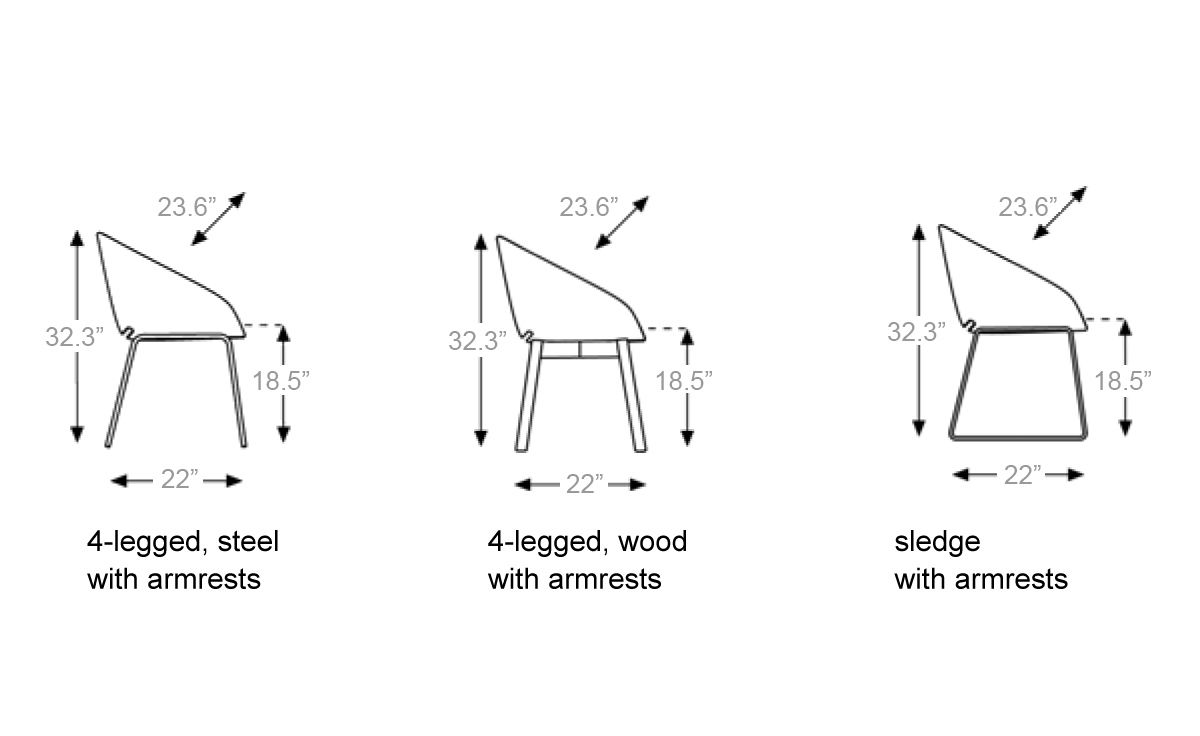beso sled base armchair
