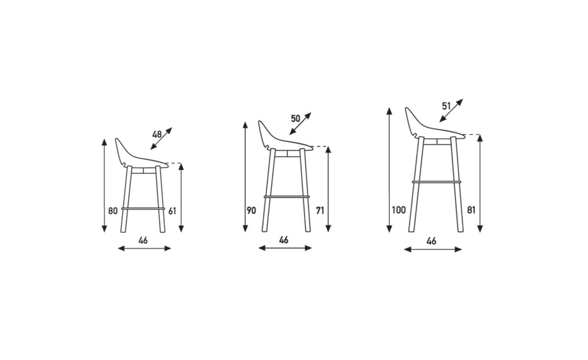 beso wood leg stool