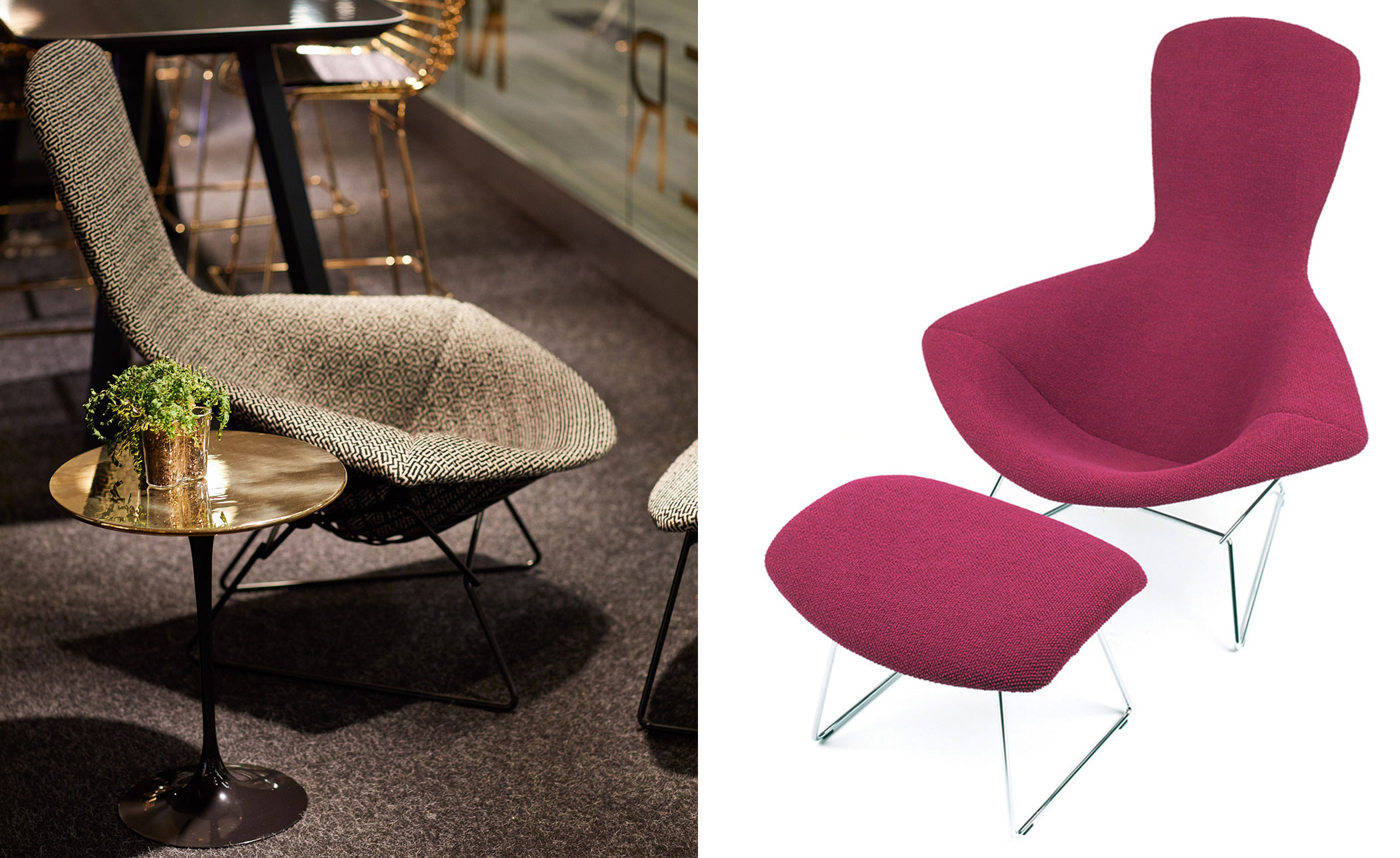 bird chair with no ottoman