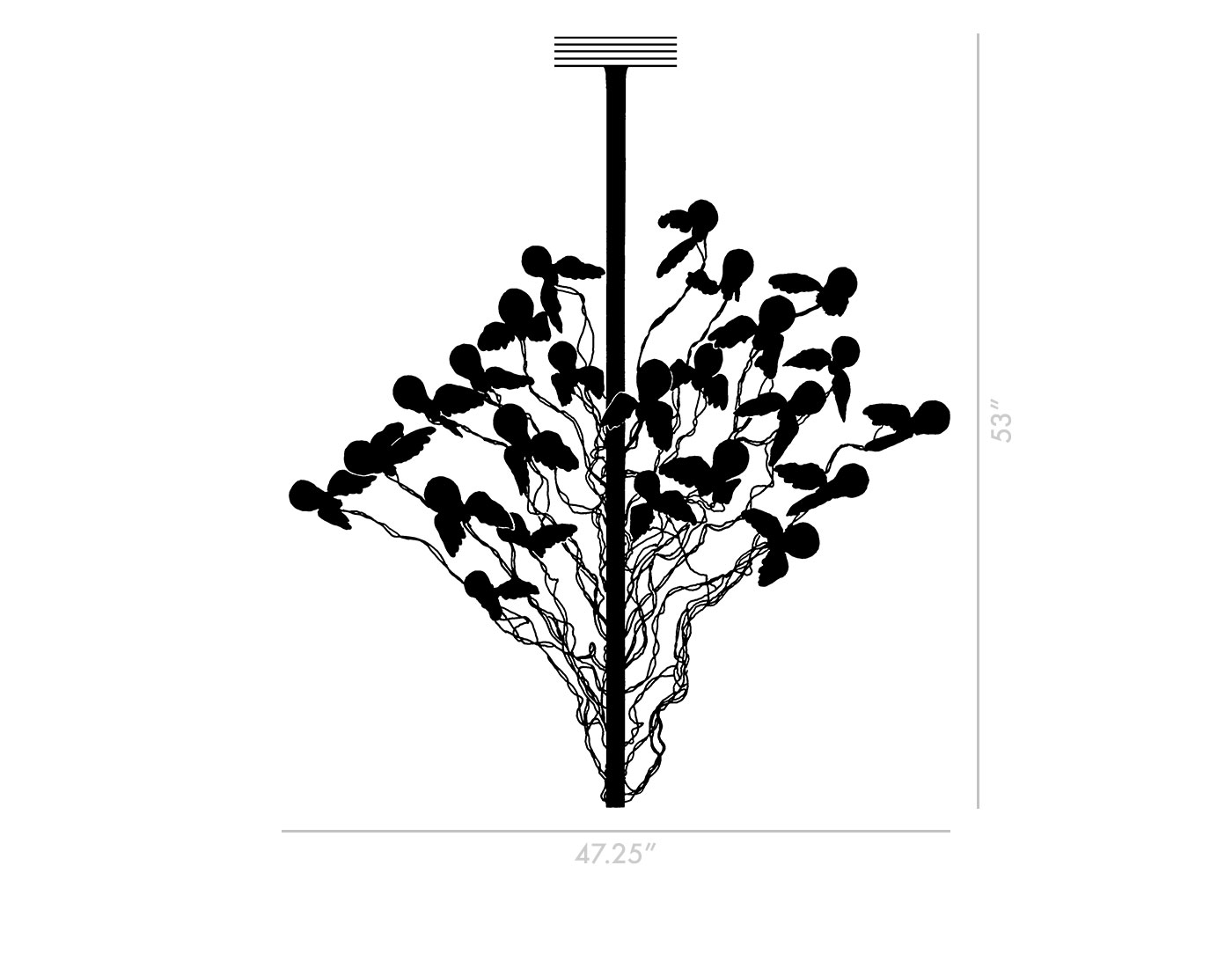 Birds, Birds, Birds Chandelier Lamp