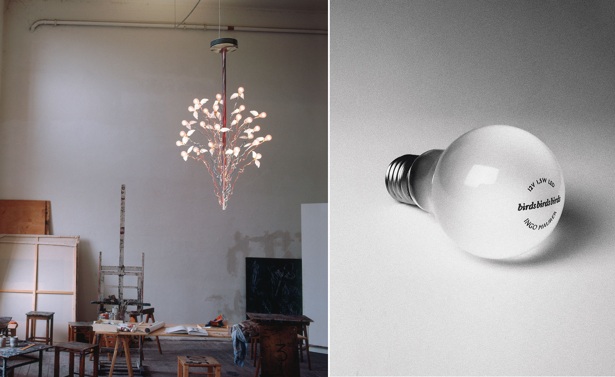 Birds, Birds, Birds Chandelier Lamp