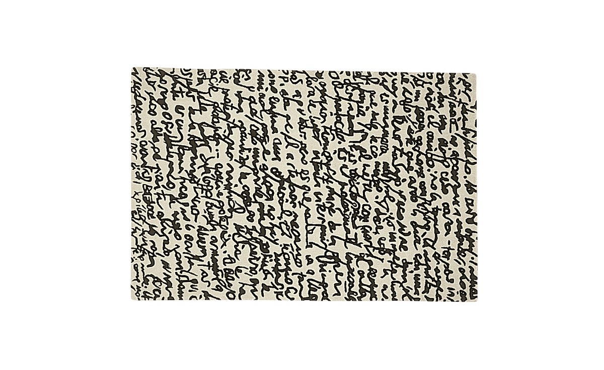 black on white collection manuscrit rug