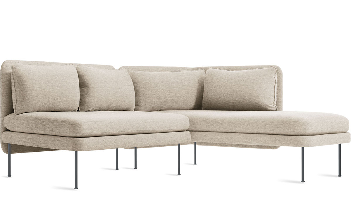bloke armless sofa with chaise