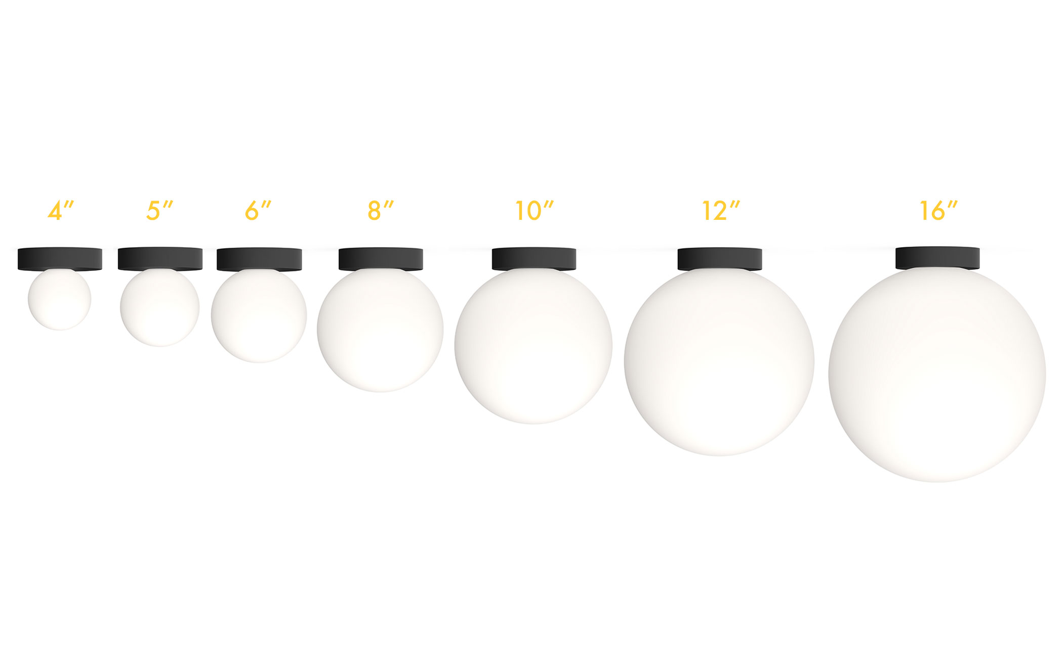 Bola Sphere Flush Light