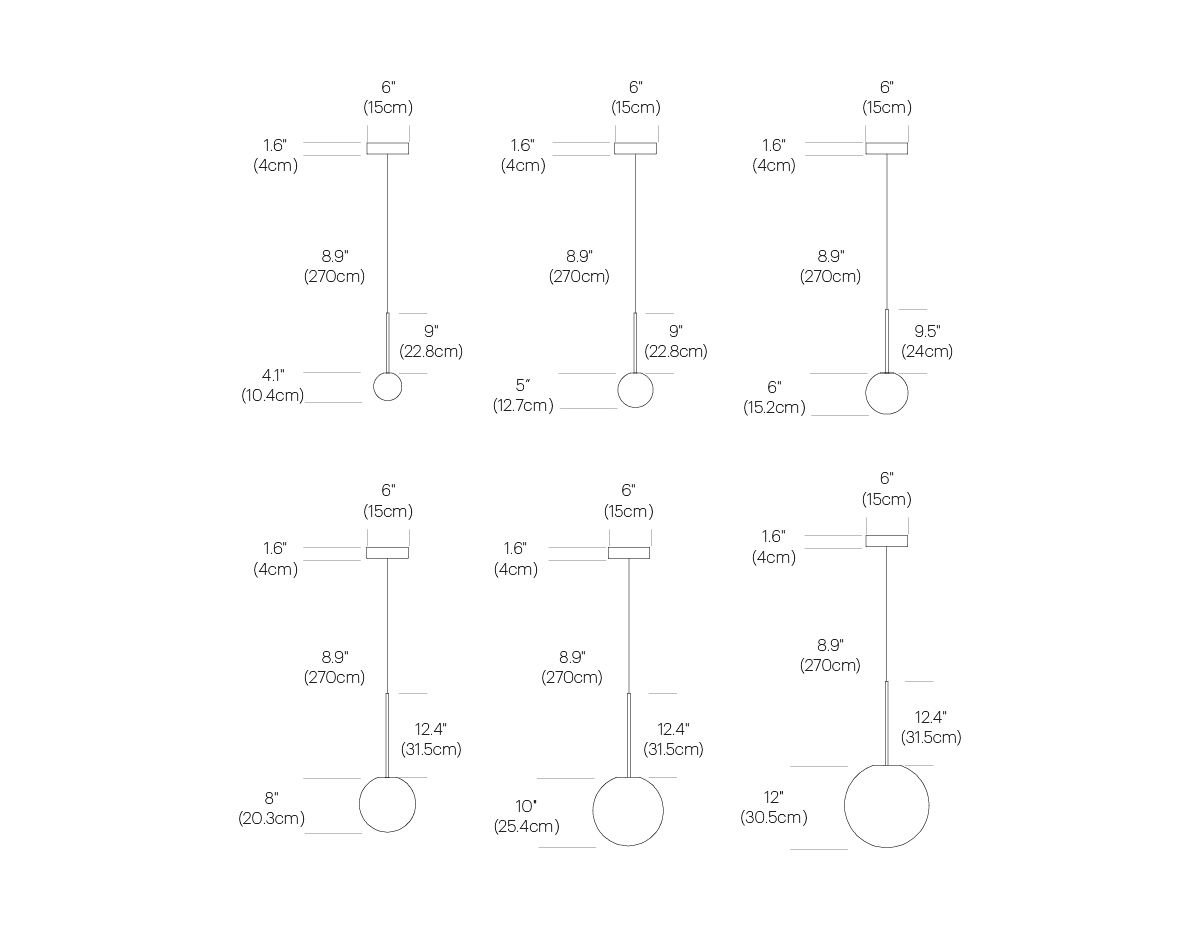 bola sphere suspension lamp