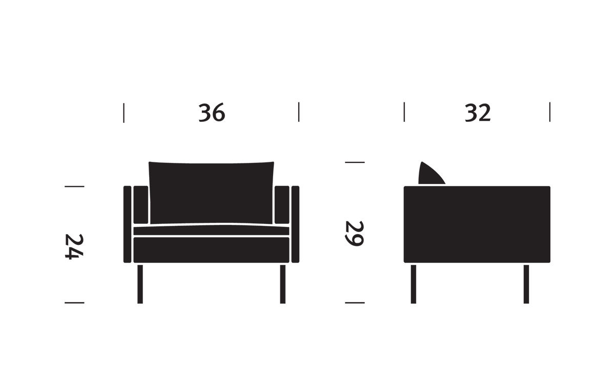 bolster club chair