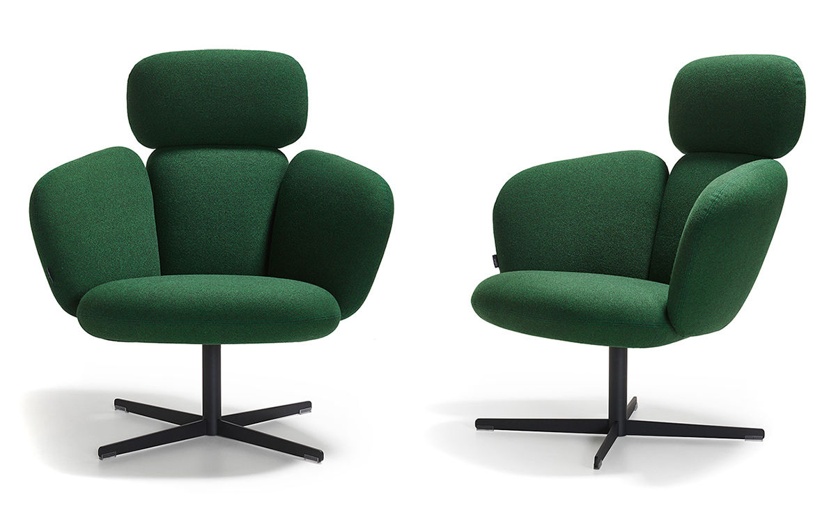 bras highback swivel base lounge chair