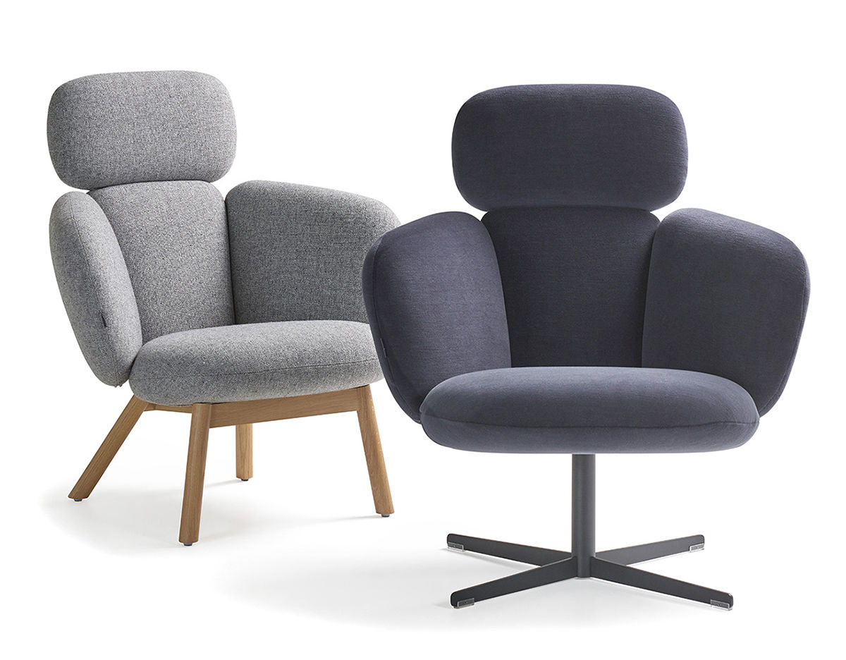 bras highback wood base lounge chair
