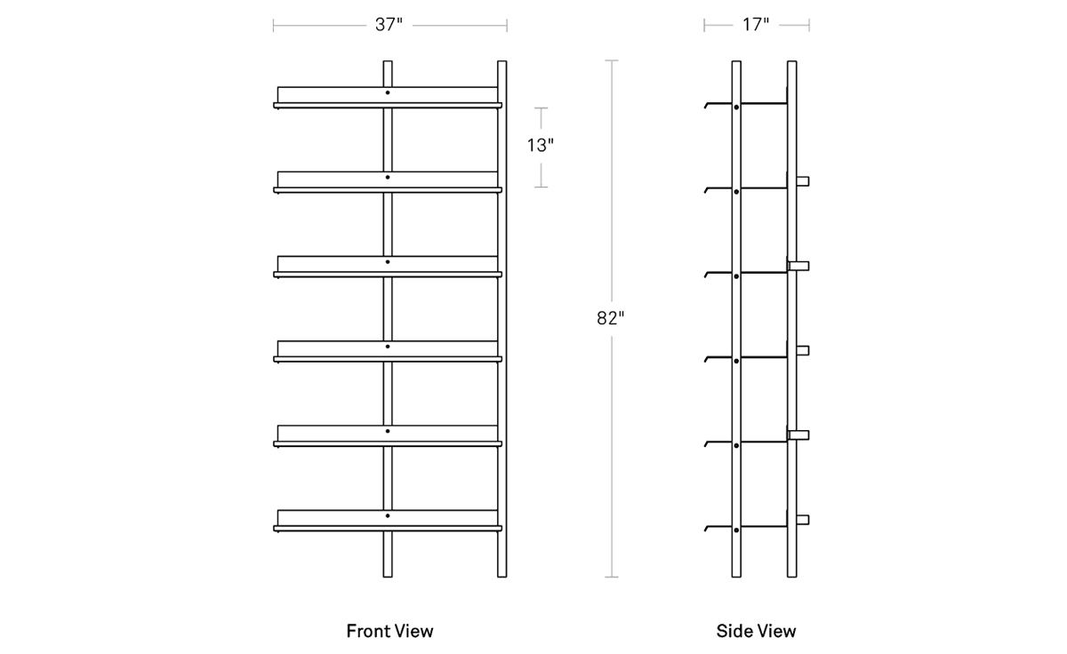 browser tall add-on bookcase