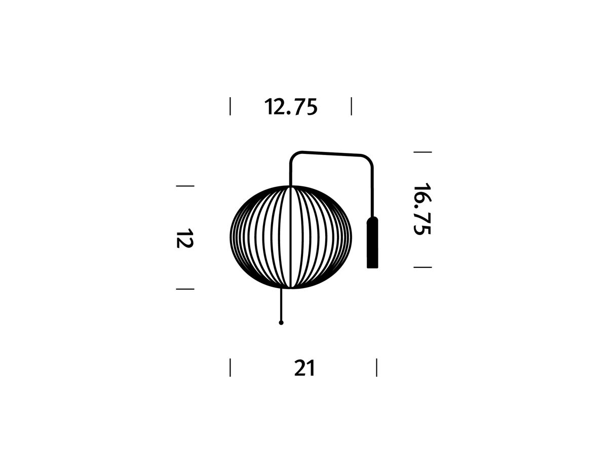 nelson™ bubble lamp wall sconce ball