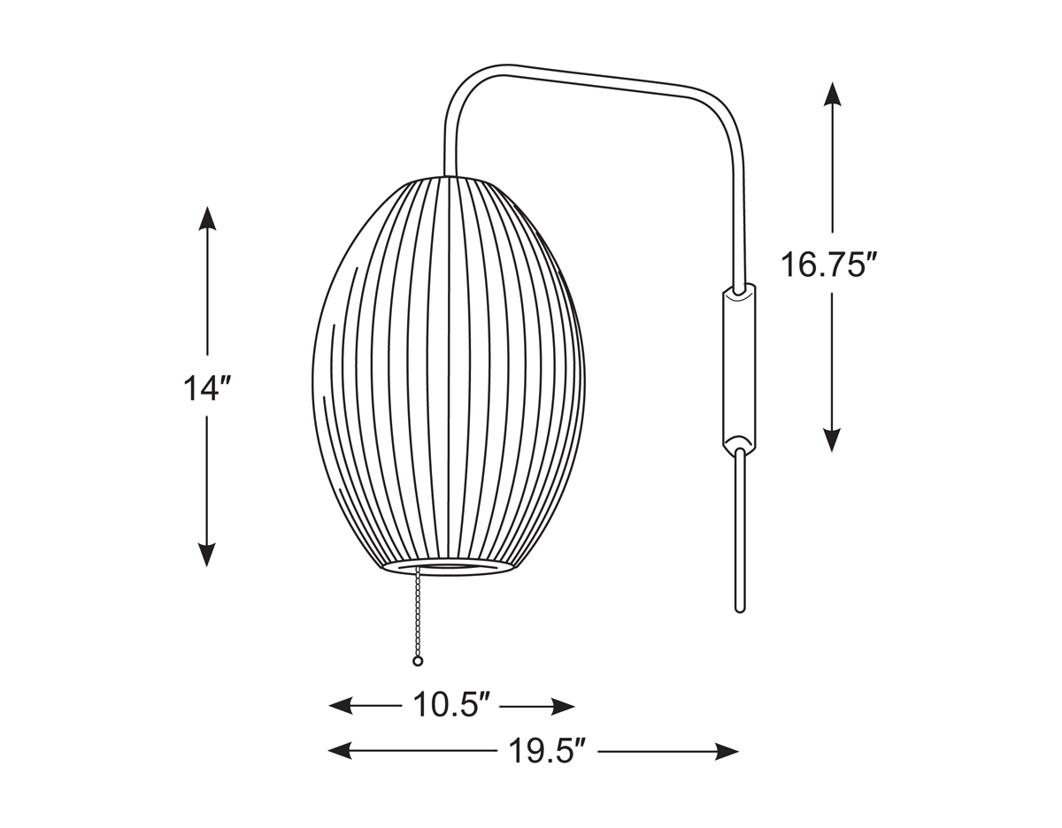 nelson™ bubble lamp wall sconce cigar