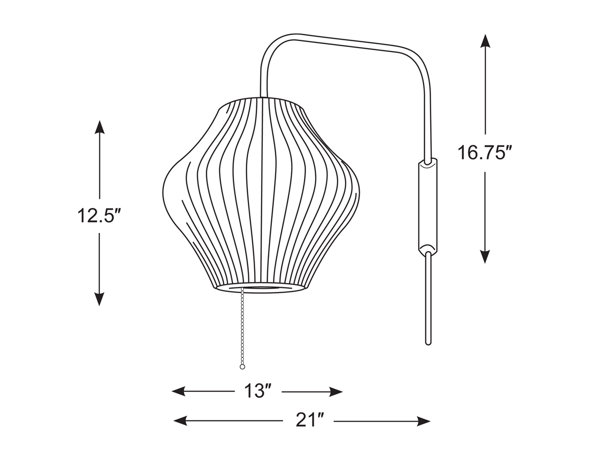 nelson™ bubble lamp wall sconce pear