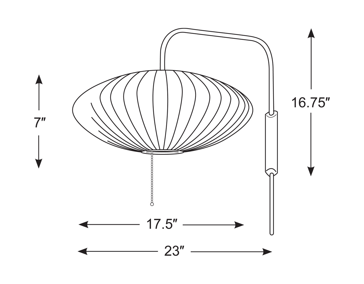 nelson bubble lamp wall sconce saucer