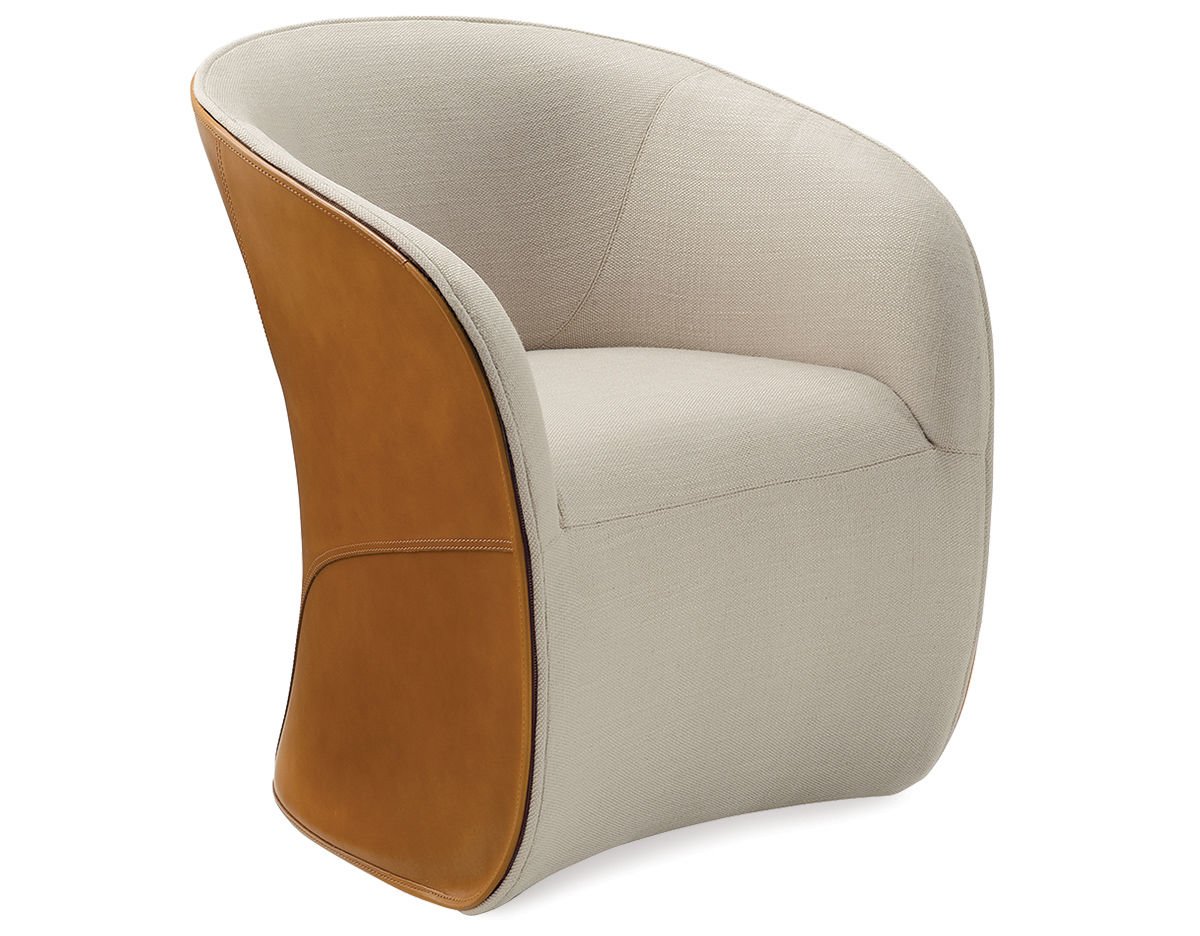 calla chair with cowhide exterior