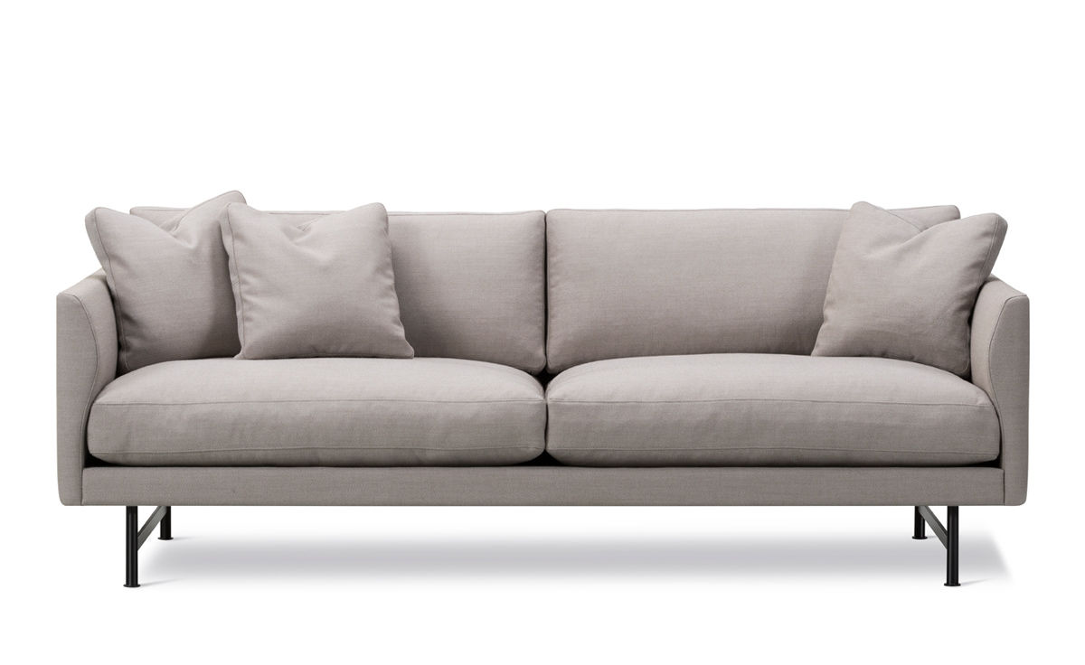 calmo 95 two seat sofa with metal base