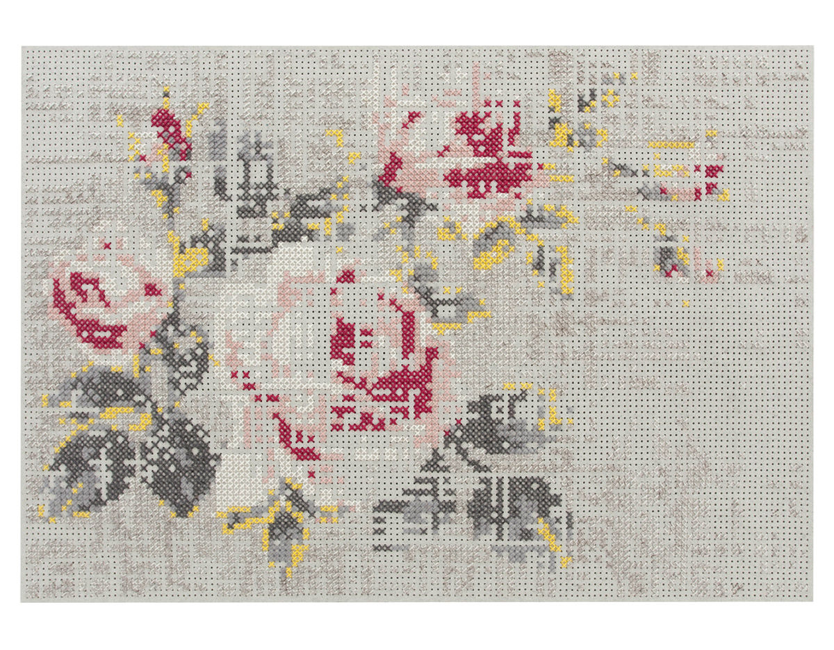 canevas flowers rug
