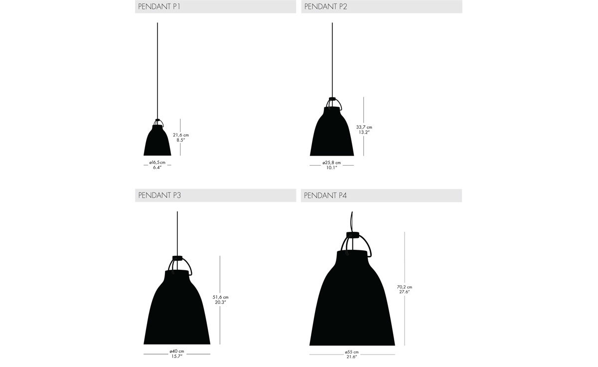 caravaggio high gloss suspension lamp