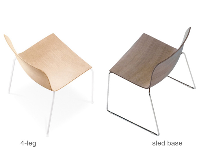 catifa 46 wood side chair with sled base