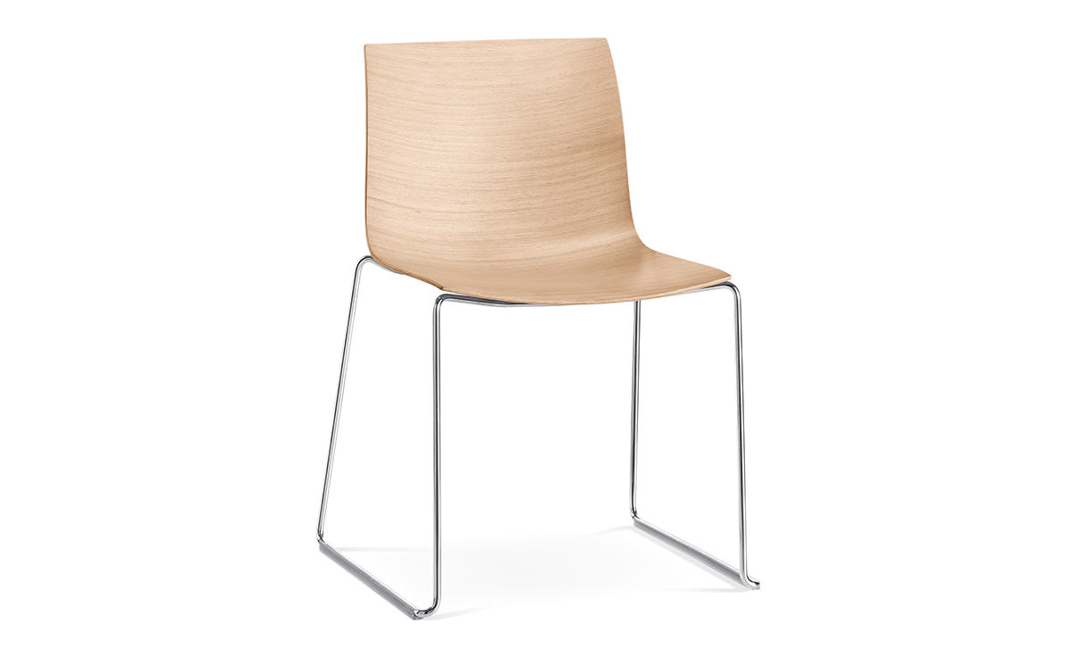 catifa 46 wood side chair with sled base