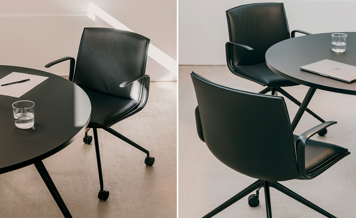 catifa up soft chair with trestle base