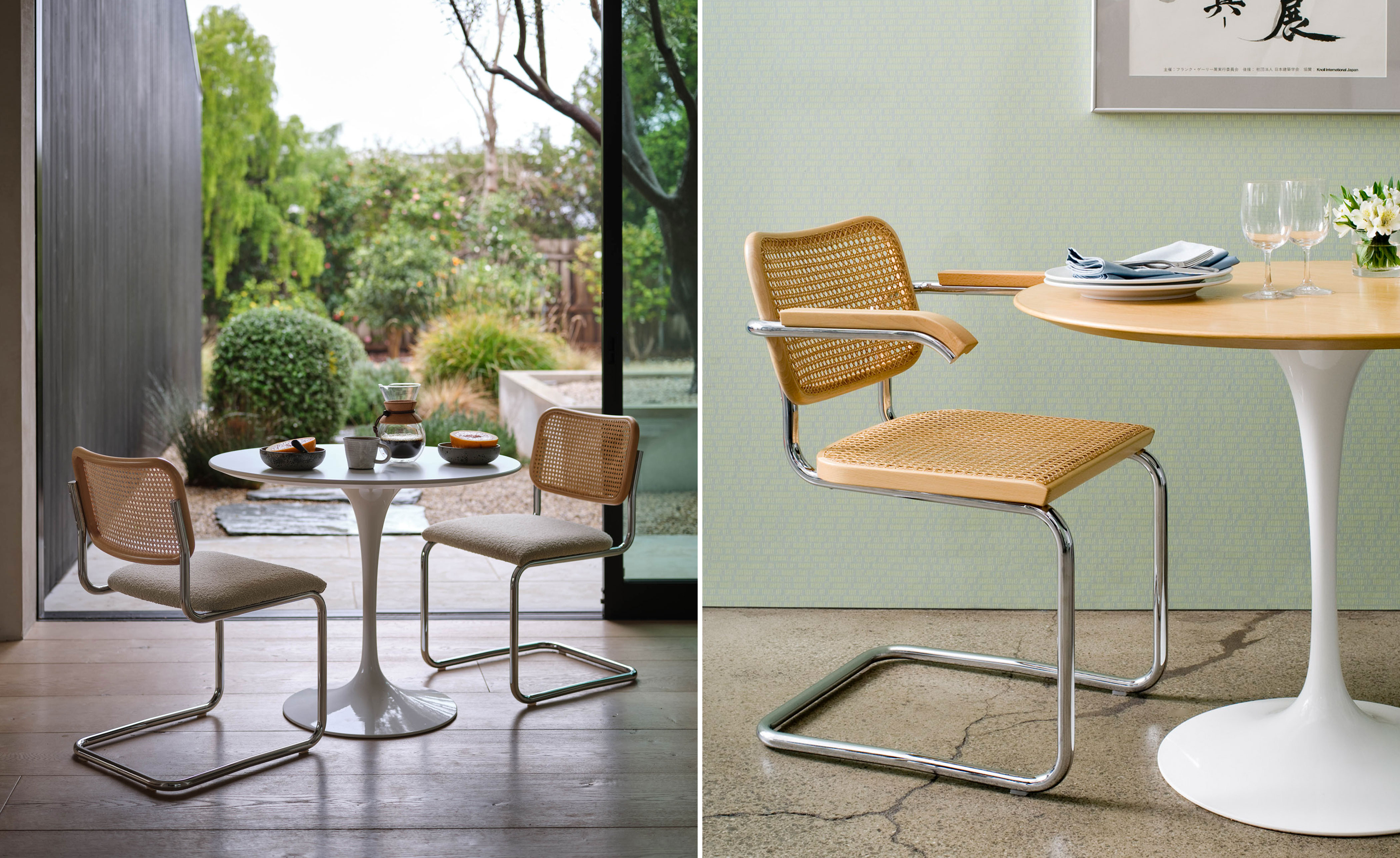 cesca chair with cane seat and back