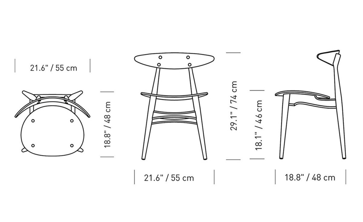 ch33p dining chair with upholstered seat
