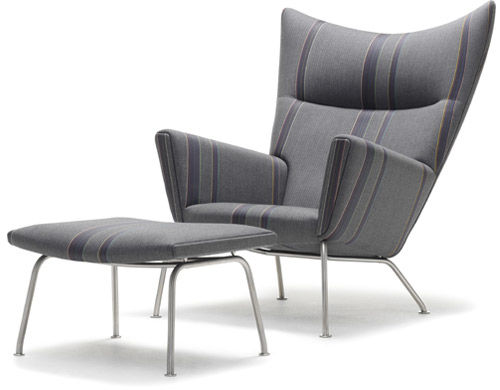 ch445 lounge chair & ch446 footrest